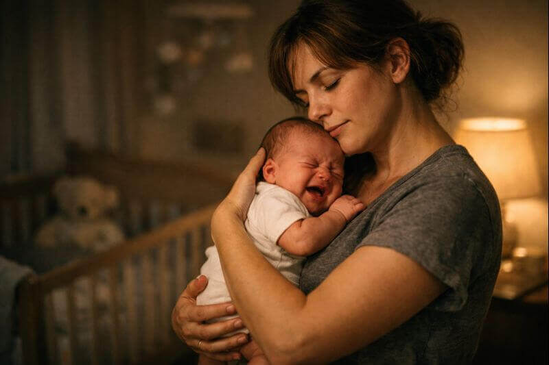 How to handle a newborn baby crying