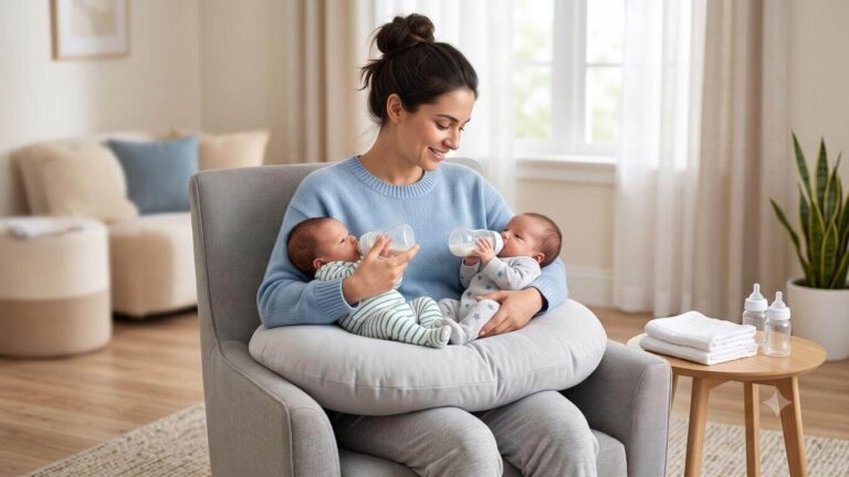 How to Bottle Feed Twins at the Same Time
