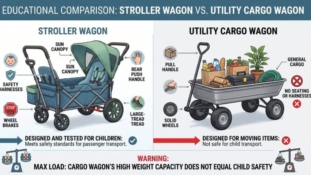 Stroller Wagon vs Utility Wagon: What's the Difference?